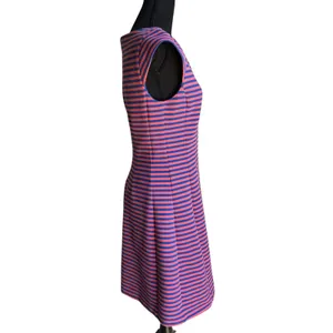 Lilly Pulitzer Pink Blue Striped Fit & Flare Dress Medium Preppy Resort thumbnail 12