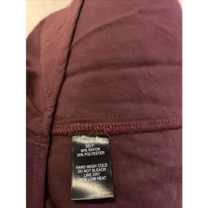 Lulus Shift Dress Women's Size XS Burgundy Rayon Pockets Short Sleeve V Neck thumbnail 5