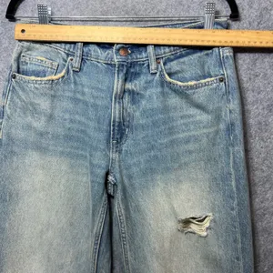 Arizona Jeans Low‎ Rise Dad Jeans Distressed Ripped Denim Light Wash Size 4 thumbnail 2