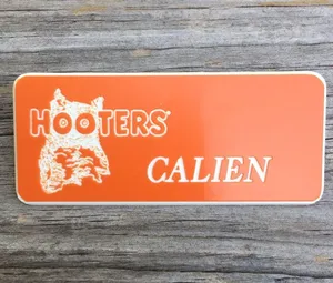 Hooters Girl Worn Uniform “Calien” Name Tag Pin Backing Looks New thumbnail 1