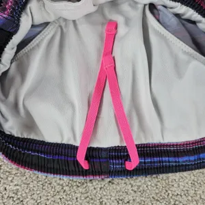 Nike Dri Fit Womens Tiempo Running Shorts L Black Pink Purple Stripes Athletic thumbnail 9