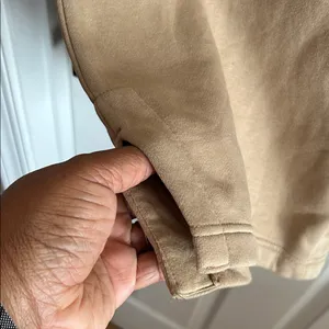 Nike Beige/Tan High Waisted Wide Leg Jogger Pants with White Swoosh thumbnail 7