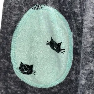 PJ Couture Winking Cat Plush Lounge Top Gray‎ Women's Large thumbnail 3