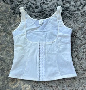 Vintage Mesh Corset Top White XL thumbnail 1