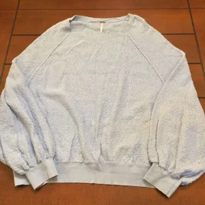 Free People Found My Friend boucle knit sweater blue periwinkle xl thumbnail 1