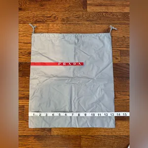 Prada‎ Drawstring Silver PVC Dustbag thumbnail 6