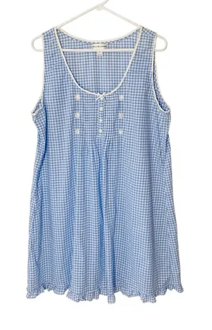 VINTAGE MISS ELAINE Gingham Nightgown thumbnail 1