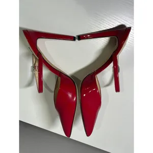 Nine West Red Patent Leather Pointed Toe Mary Jane Stiletto Heels Womens Size 7M thumbnail 6