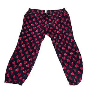 Victoria's Secret Women's XL Black Red Heart Print Lounge Pants thumbnail 4