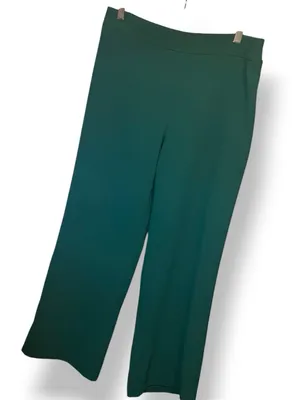 Zara Dark Green Wide-Leg Pants thumbnail 3