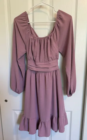 Mauve Amazon Long Sleeve Dress thumbnail 1