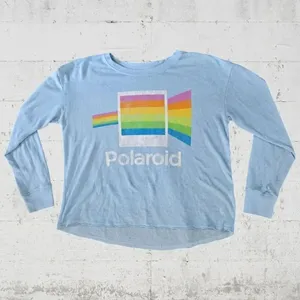 ✨Polaroid Blue Retro Light Crewneck Sz XL Blue Sweatshirt✨ thumbnail 6