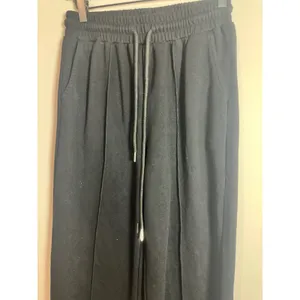 Trendy Queen‎ Womens Wide Leg Sweatpants Black High Waisted Pockets Size M thumbnail 3