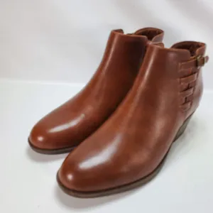 Frye and Co Boden Ankle Bootie Women‎ 10 Brown Buckle Strap Zip Block Heel NEW thumbnail 2