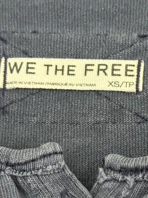FREE PEOPLE We The Free Issa Tee XS 17.5” p2p Slate Blue EUC thumbnail 3