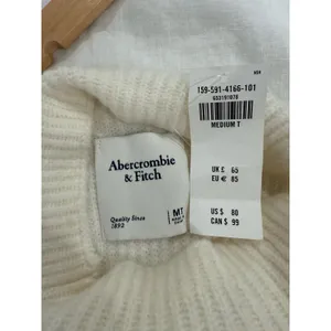 NWT Abercrombie & Fitch Long Sleeve Knit Dress White Women's Medium Classic thumbnail 6