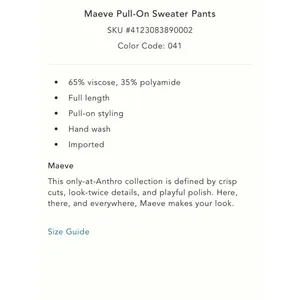 Anthropologie Maeve Pull-On Sweater Pants thumbnail 5