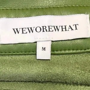 WeWoreWhat Women's Green Faux Leather Vegan Shacket Jacket Shirt Top Size M thumbnail 9
