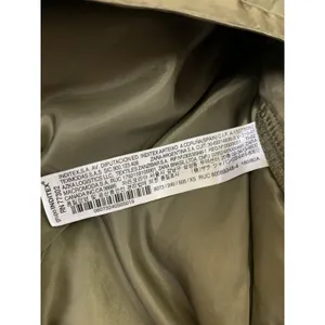Zara Quilted Sherpa Sleeve Hooded Anorak Pullover Jacket Olive Green‎ XS thumbnail 5