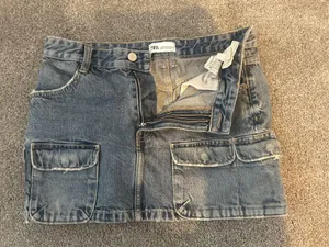 Cargo Jean Skirt ZARA Mini thumbnail 1