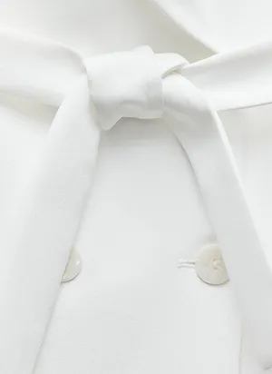 ZARA blazer vest dress white belt waist tie casual bussines office thumbnail 10