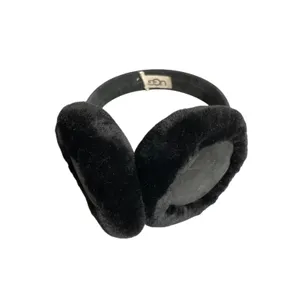 UGG Women's Black Classic Faux Fur Sheepskin Soft Fleece Snow Earmuffs Size OS thumbnail 4