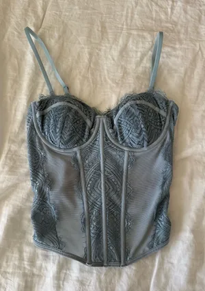 Garage Blue Corset Top thumbnail 1