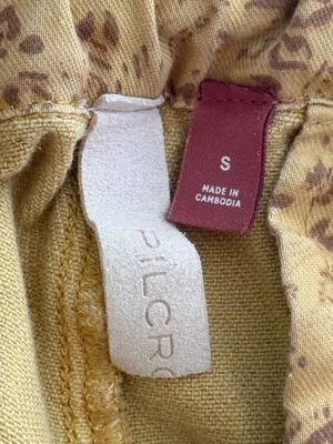 Anthropologie Pilcro Cottage Utility Pants in Gold/Mustard thumbnail 4