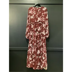 Mac Duggal Floral Chiffon maxi Gown v neck dress size 6 thumbnail 3