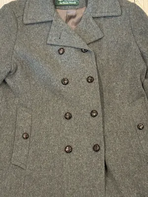 Bromleigh The Classic Peacoat Dark Gray 100% Pure Wool Double Breasted Jacket S thumbnail 5