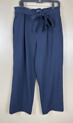 Tommy Hilfiger Women’s Joliet Wide Leg Pants High-Rise Size M, Navy Blue NWT thumbnail 1