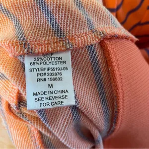 BiBi Orange and Purple Striped‎ Lightweight Hoodie Size M thumbnail 5