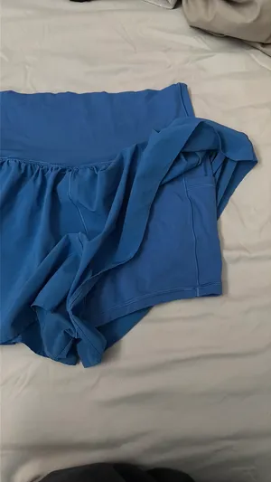 OFFLINE by Aerie Flowy Crossover Shorts in Blue thumbnail 5