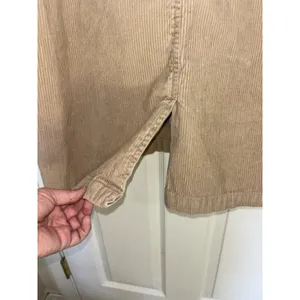 Dress Barn Vtg 90s Tan Wide Wale Corduroy Chore Coat Patch Pocket Barn Jacket M Work Wear thumbnail 7