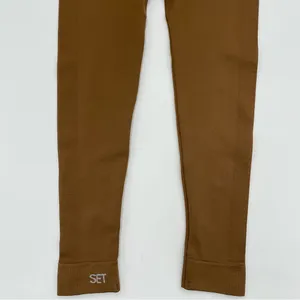Set Active Leggings Brown Women Size XS Running‎ Yoga Athletic Micro Fiber Nylon thumbnail 7