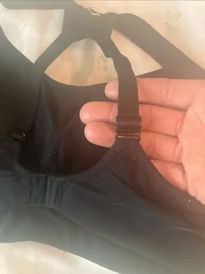 Nike Black Racerback Padded Sports Bra with White Swoosh thumbnail 7