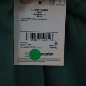 DSG So Soft Cinch Pant Womens XS Green Jogger Sweatpants thumbnail 4