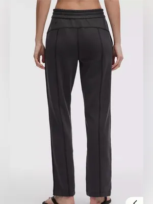 Lululemon Softstreme Straight-Leg High-Rise Pants Sz 8 Charcoal Black thumbnail 2