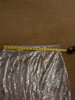 Forever 21 sequin shimmer lined pencil;Mini Skirt Sz 2X thumbnail 8