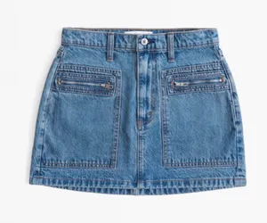 Abercrombie & Fitch Denim cargo pocket mini skirt thumbnail 1