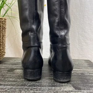 Brooks Brothers Black Leather Knee High Equestrian Riding Boots 6.5 thumbnail 3