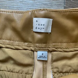 a new day Tan Faux Leather Cropped Pants 2 thumbnail 4