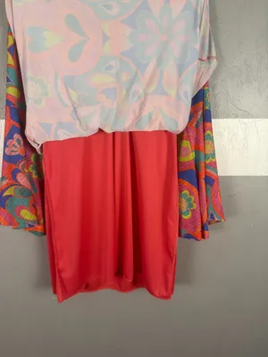 Judith March Bright Multicolor Floral & Heart Print V-Neck Tunic thumbnail 6