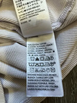 Levi's Ribbed Tank Top - Light Cream thumbnail 6