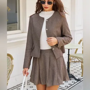 Rihoas Brown Button Pockets Jacket thumbnail 2