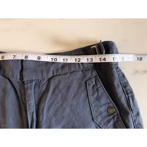 Athleta Cabo Linen Shorts Navy Blue 586829-02 Womens Size 8 Elastic‎ Side Buckle thumbnail 10