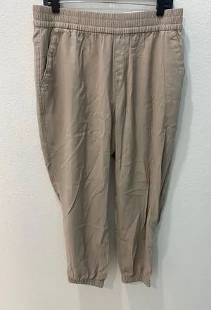 Nwt High-Waisted Twill Jogger Pants Size Large thumbnail 4