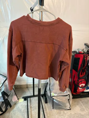 Aerie Cropped Crewneck Sweatshirt thumbnail 2