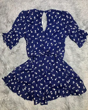 For Love & Lemons Blue Floral Romper thumbnail 4