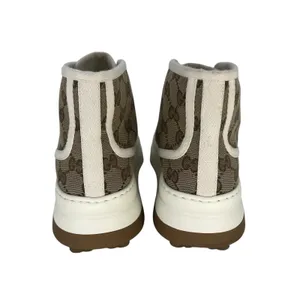 Gucci GG Canvas‎ Platform High Top Sneakers Beige Size 37.5 thumbnail 14